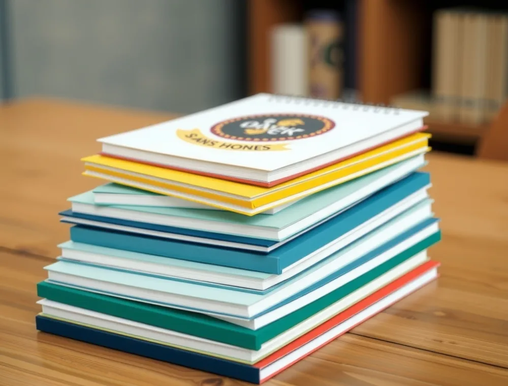 Hand-printed notebooks and journals